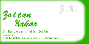 zoltan makar business card