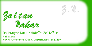 zoltan makar business card